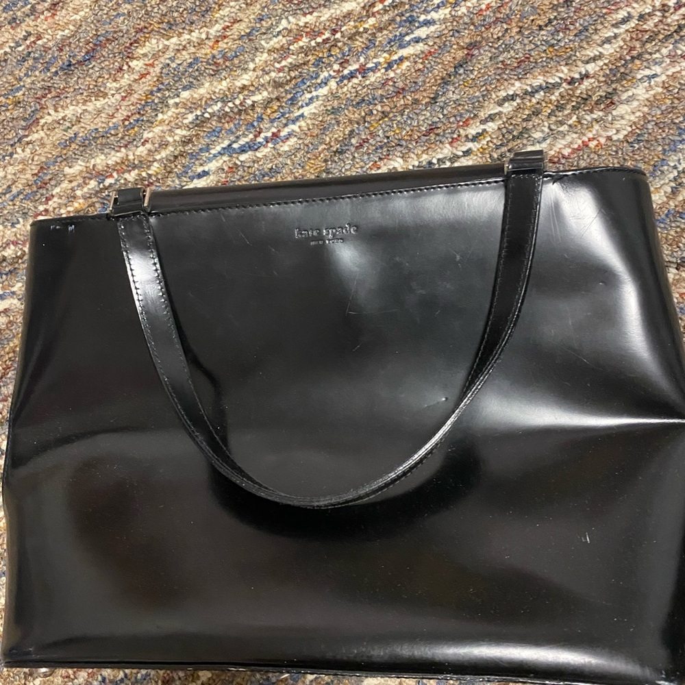 Kate Spade Glossy Black Tote